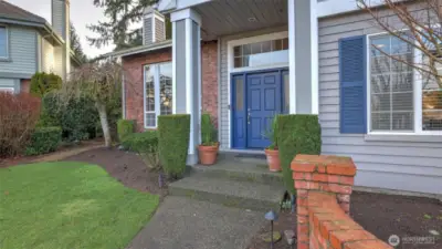 The entire lot is level with mature landscaping and a full sprinkler system.  Garden lighting shows how special this home's location is within Klahanie.