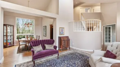 The design of the interior has a whimsical feeling throughout.  5 inch white baseboards and white panel doors throughout.