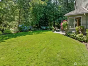 The perfect place to have guests over to entertain in your very special backyard.