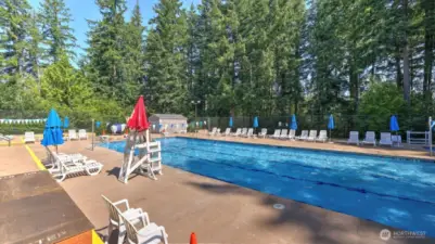 This is the Lakeside pool. It does have a cover when the weather gets poor. A 2nd pool is about a mile away in Klahanie