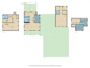 Floorplan of house and separate permitted building.