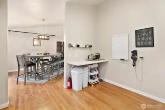 Spacious kitchen has room for more storage