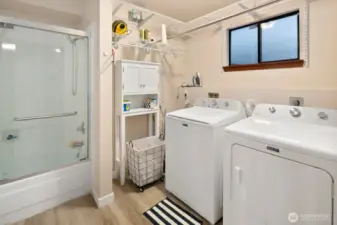 Laundry room in bathroom