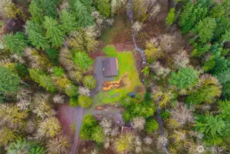 This offers a great view of the property and you can see the creek/waterfall area is just to the right.