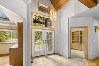 Entrance features a tiled entryway.