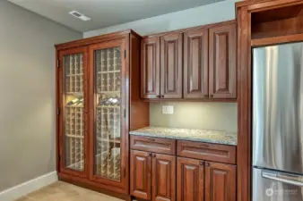 Glass wine cabinet will showcase your beautiful wine collection.