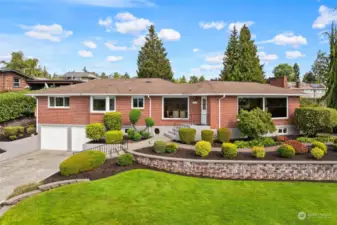 Puget Sound, Narrows Bridge & Olympic Mountain views from this lovely setting