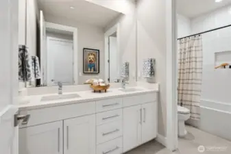 Upstairs Bathroom. Photos are for representational purposes only.  Colors and options may vary.