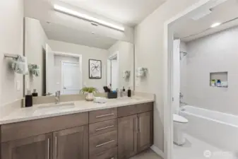 Upstairs bathroom. Photos are for representational purposes only.  Colors and options may vary.