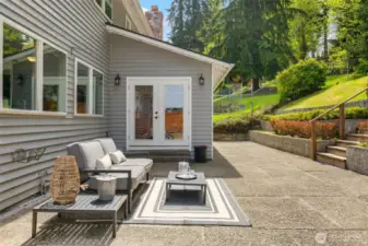 Sun drenched patio