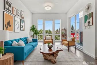 Light & bright Living Area - Virtually Staged