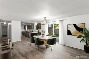 Virtually Staged Dining Room