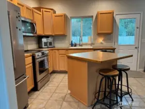 Kitchen with island