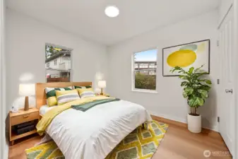 Corner Bedroom Virtually Staged