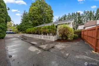 Large Private Driveway, View From Back of Home