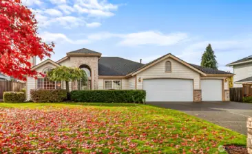 Front elvation of the home.