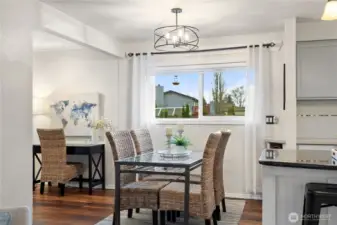 Dining room just off the kitchen.