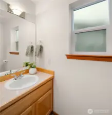 1/2 Bath off back entry.