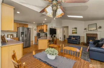 Kitchen with eating area