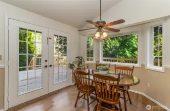 French door lead out to BRAND NEW DECK