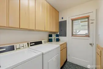 Laundry Room-Door to Covered Back Patio