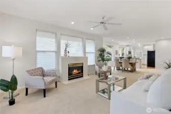 Great Room with inviting gas fireplace
