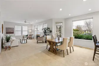 The French Door leads to the patio and gardens