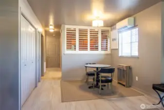 Open concept floor plan makes it easy to entertain guests.