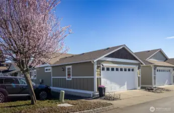 On the side of the unit is an area for guest parking.  Just a short walk around the unit to the front door.