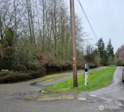 Take gravel Rd on the South Side to get to property