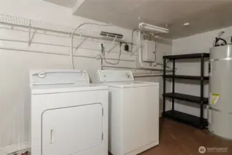 Lower level Laundry + storage