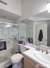 Large primary bathroom with shower.