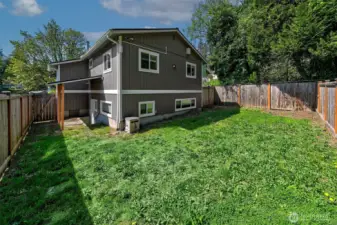 Exterior access to finished basement. Fenced backyard.