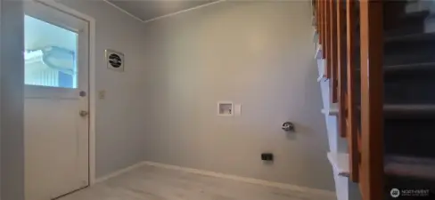 Utility room leads to the lake.