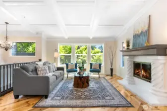 Cozy up to the woodburning fireplace with a good book or coffee.