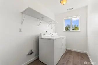 Separate utility room and storage.