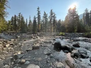 The lot is near the headwaters of the Cle Elum River.