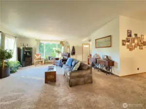 View of living room from dining room area