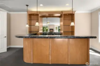 wet bar in bonus room upstairs