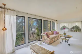 Sunroom view of the bay