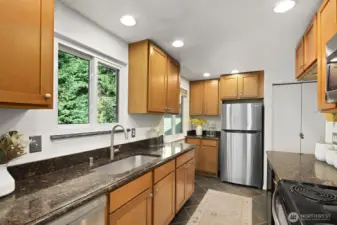 Plenty of cabinet space and a generous pantry closet.