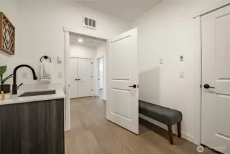 Full Size Laundry Room/ Mudroom with Sink & Cabinet