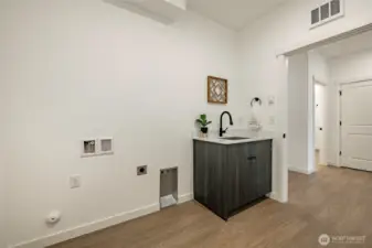 Full Size Laundry Room/ Mudroom with Sink & Cabinet