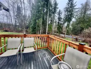 The deck nearest the dining room.