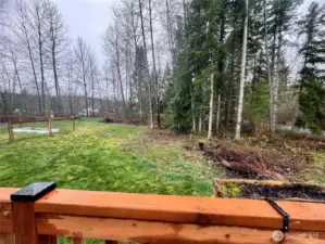 Overlooking the acreage from the deck.