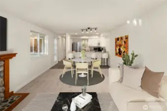 Spacious and bright.