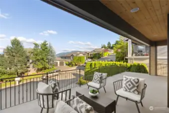 Views to enjoy year round with covered deck and awning.