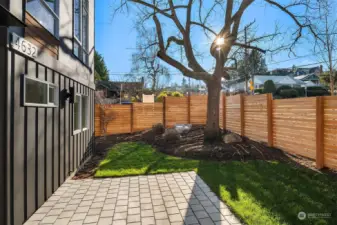 Fully fenced yard