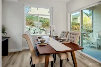 Dining space and private deck