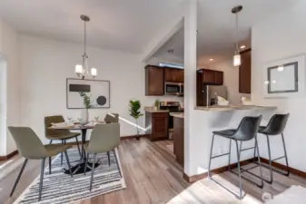 Seamless flow between rooms.